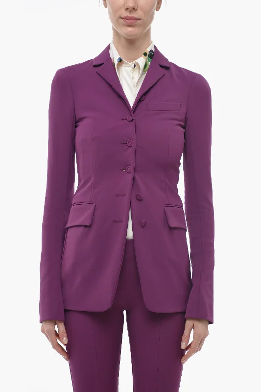 Women’s Work Outfits Online Sportmax Stretch Fabric SPEZIE Blazer with Mocro Lapel