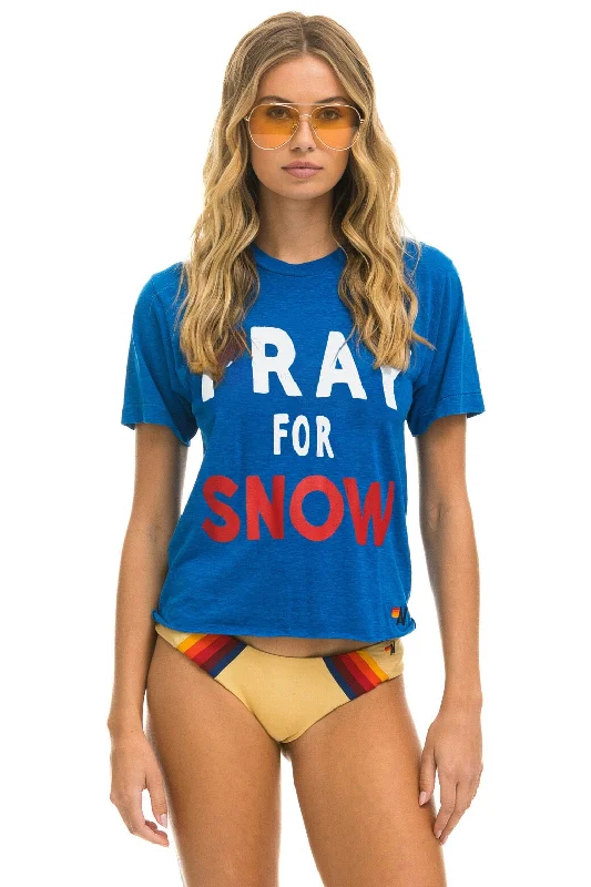 Women’s Leather Handbags PRAY FOR SNOW BOYFRIEND TEE - OCEAN