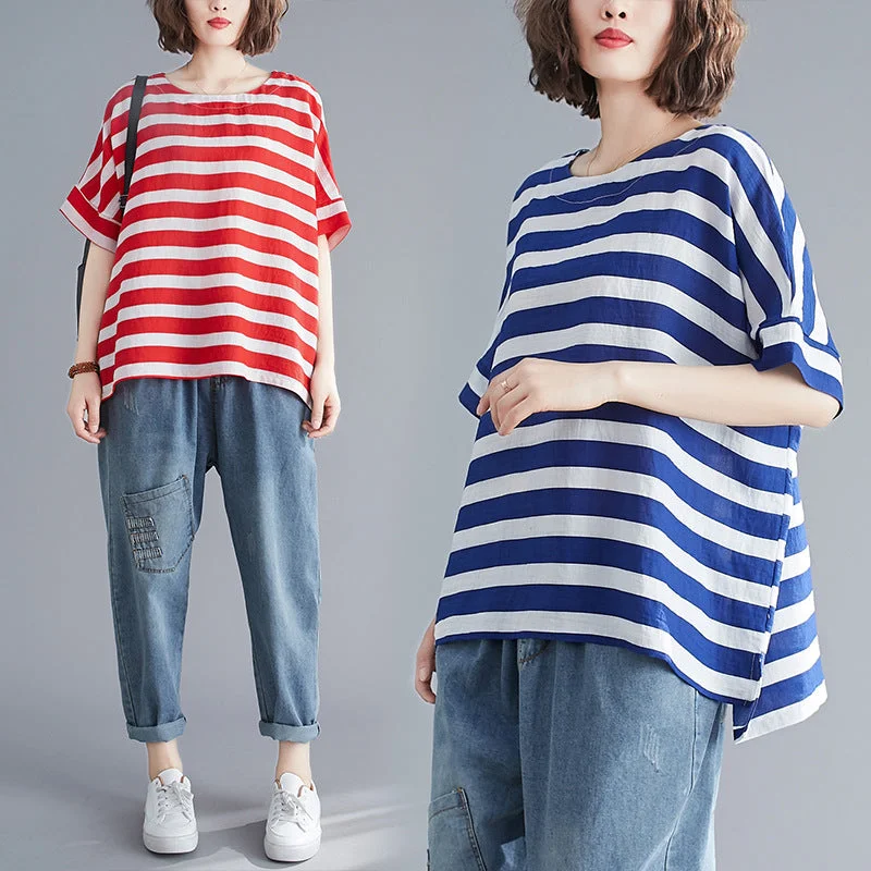 Women’s Winter Boots Online Summer Striped Plus Sizes Women T Shirts