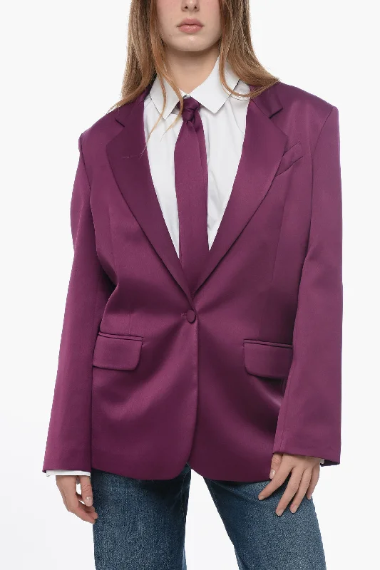 Women’s Active Shoes Online Hebe Studio Satin The Lover Blazer With Cordinated Tie 38 Italian Size