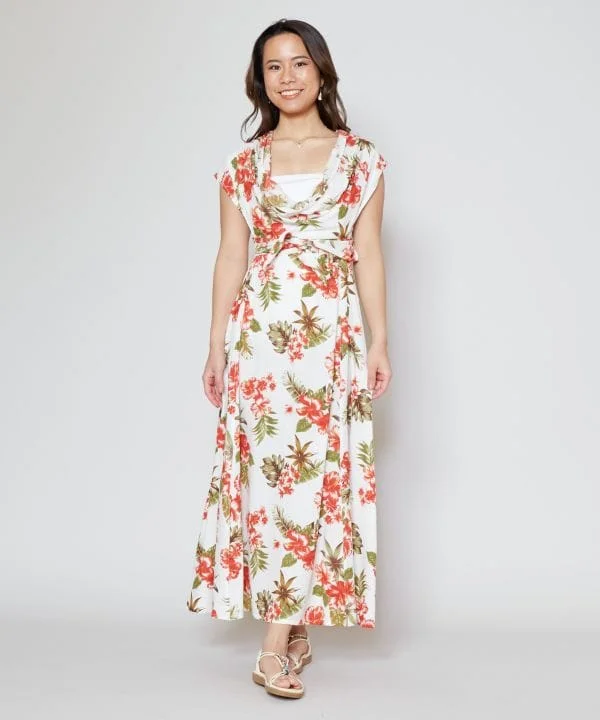 Plus Size Fashion Wear Botanical Sash Skirt