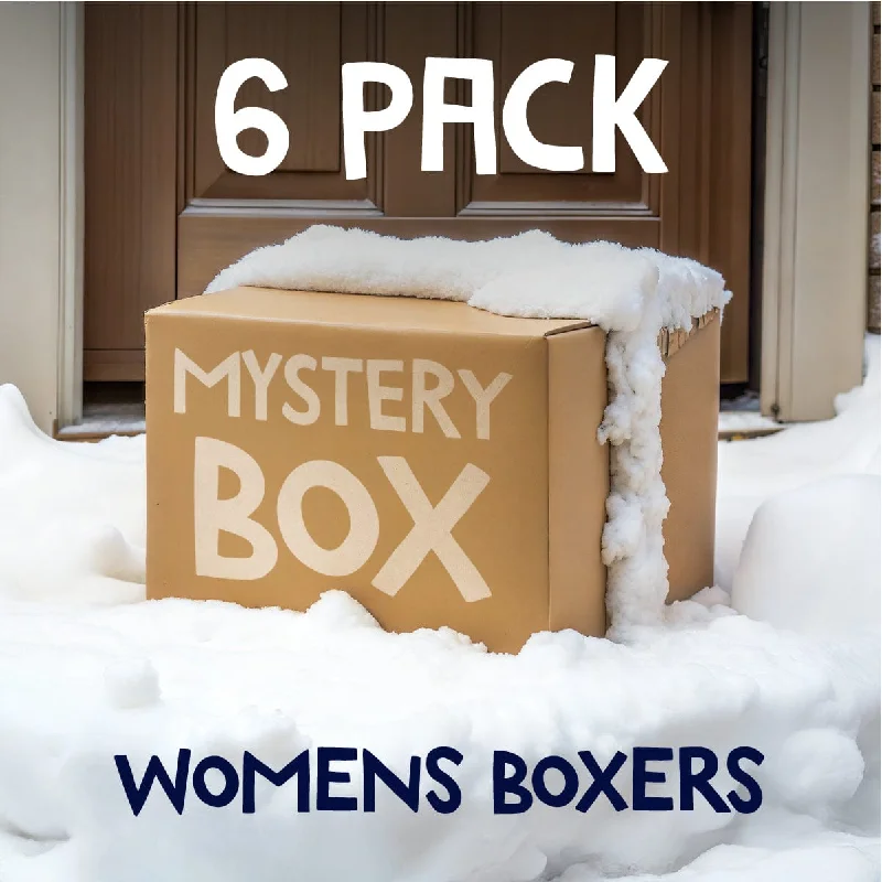 Women's Ski Wear Ladies Boxer Shorts Bundle - 6 Pack Mystery Box