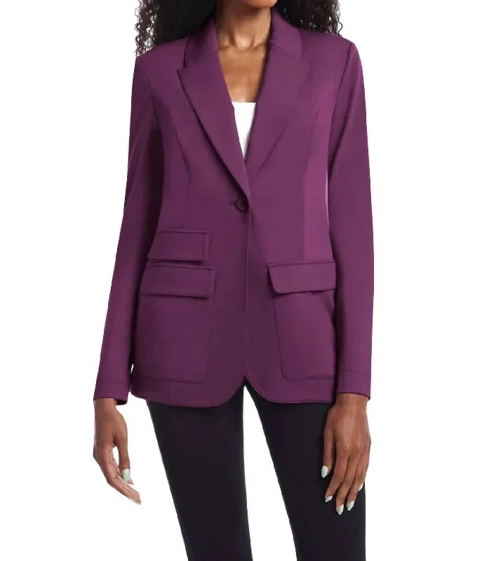 Comfortable Summer Dresses Hailey I Blazer In Plum