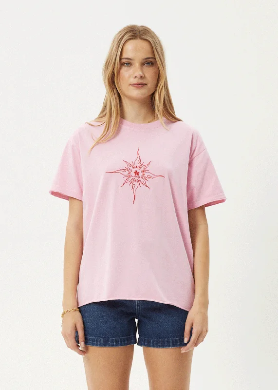 Plus Size Fashion Wear AFENDS Womens Sunny - Oversized Tee - Pink