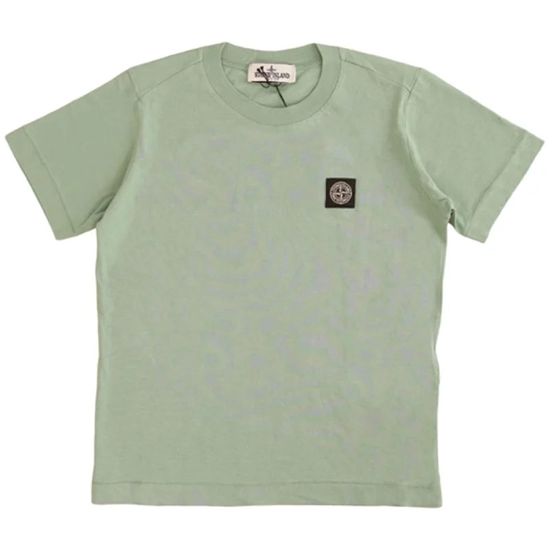 Trendy Plus Size Fashion Stone Island T-shirt Sage Green