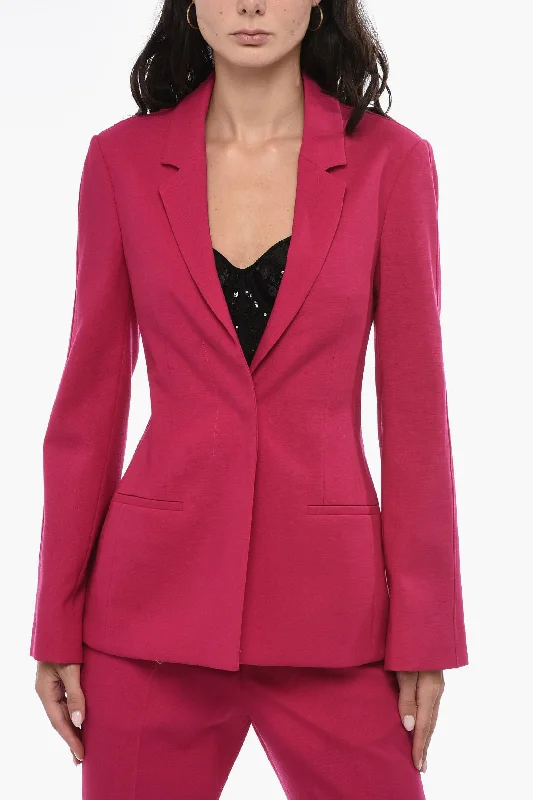 Elegant Casual Dresses Givenchy Half-Lined Single Breasted Wool Blazer 36 Italian Size