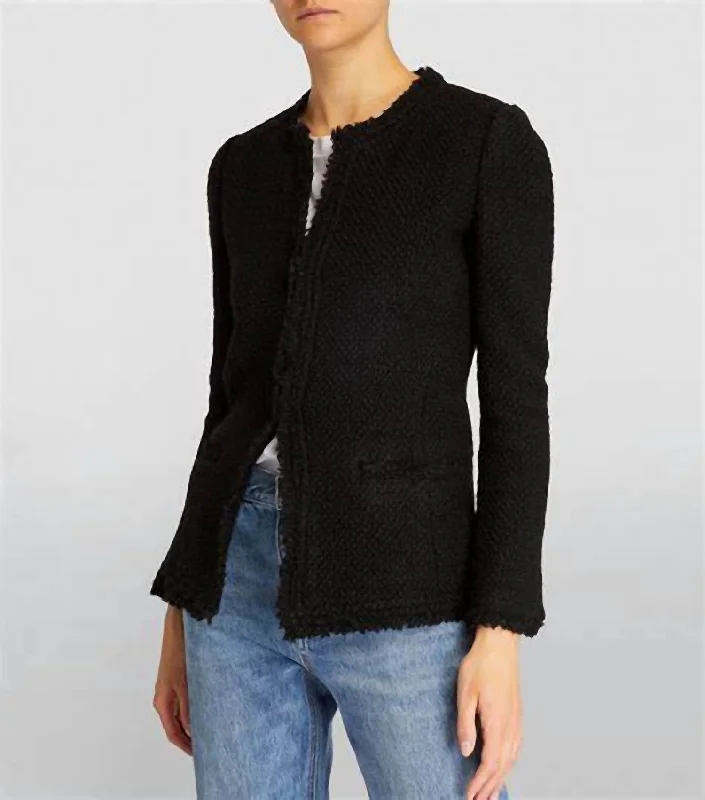 Fashionable Plus Size Clothing Penia Jacket In Black