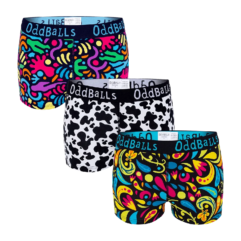 Women’s Summer Tops Fluorescent Bundle - Ladies Boxers 3 Pack Bundle