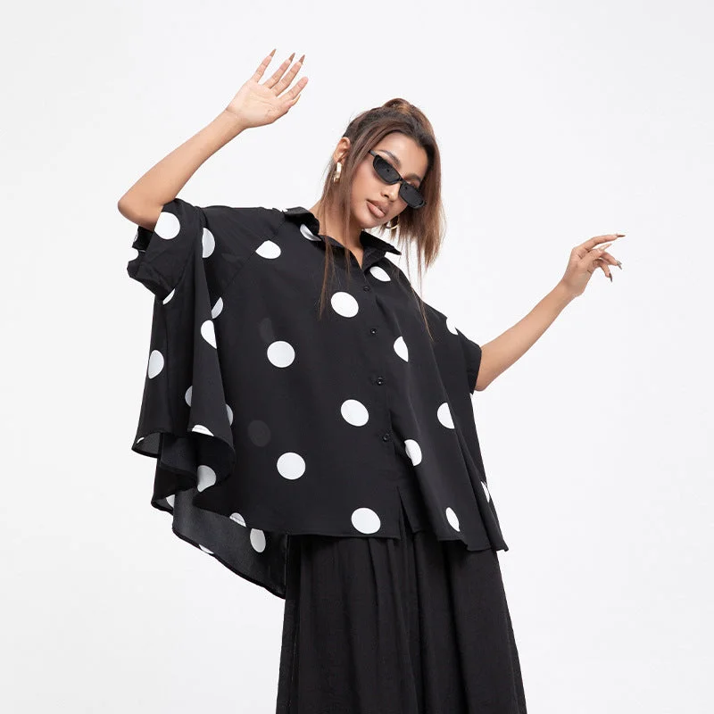 Women’s Evening Apparel Women Polk Dot Summer Chiffon Shirts