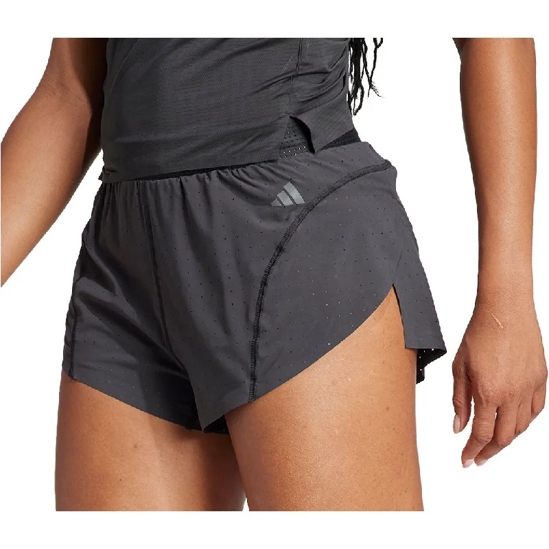 Comfortable Summer Shoes adidas Adizero Womens Split Running Shorts - Black