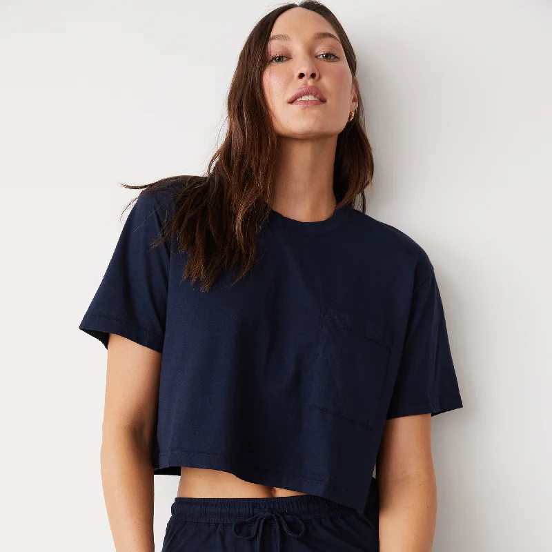 Stylish Jumpsuits For Women Organic Jersey Crop Pocket Tee