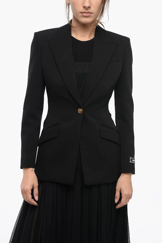 Women’s Modern Fashion Versace Wool Blazer With Peak Lapel 38 Italian Size