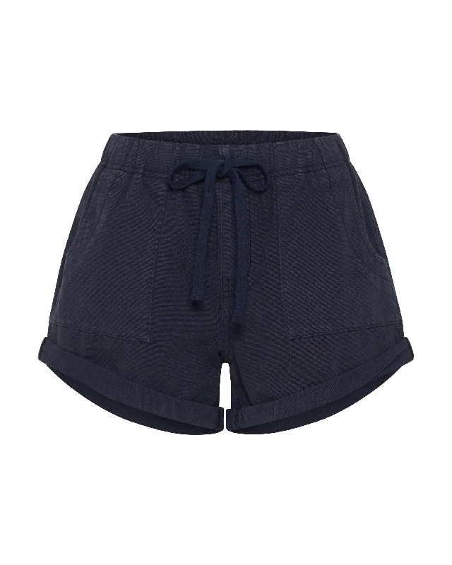 Trendy Outerwear Sale Canvas Shabby Bandit Low Waist Short Indigo