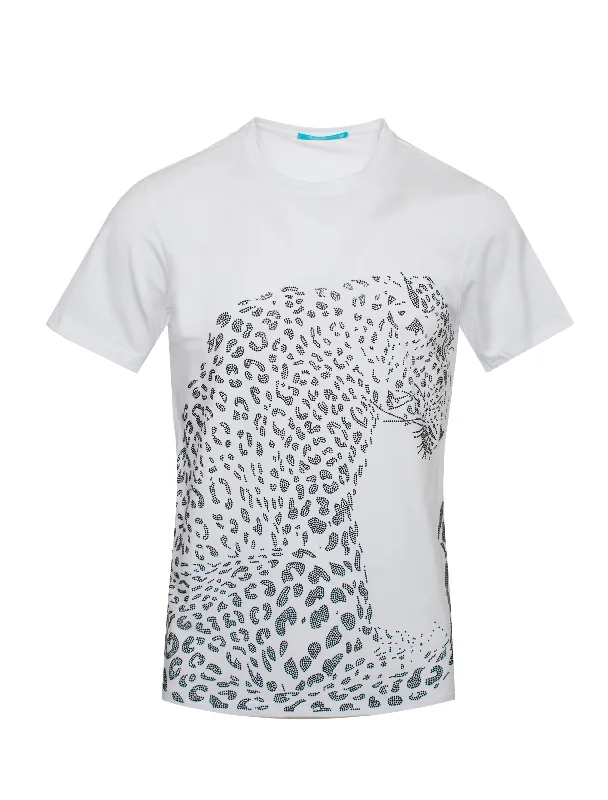 Winter Coats For Women Crewneck Neck Tee Leopard crystal