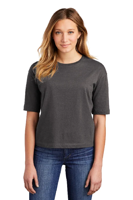 Women’s Shoes Sale District Womens Very Important Boxy Short Sleeve Crewneck T-Shirt - Heather Charcoal Grey - Closeout