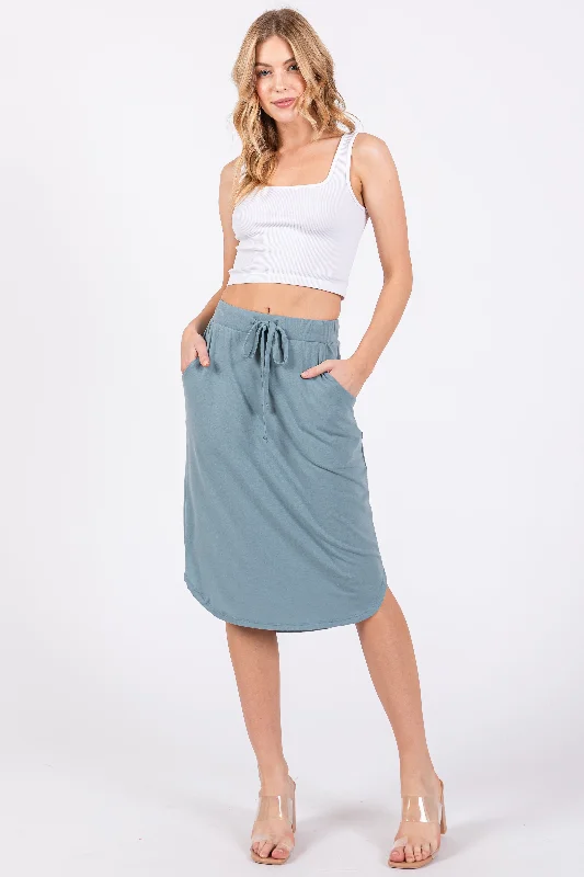 Women’s Casual Outerwear Aqua Skirt