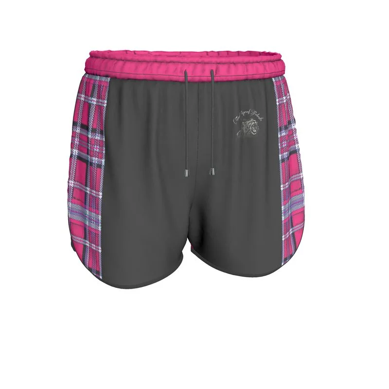 Stylish Plus Size Wear TRP Twisted Patterns 06: Digital Plaid 01-04A Ladies Designer Running Shorts