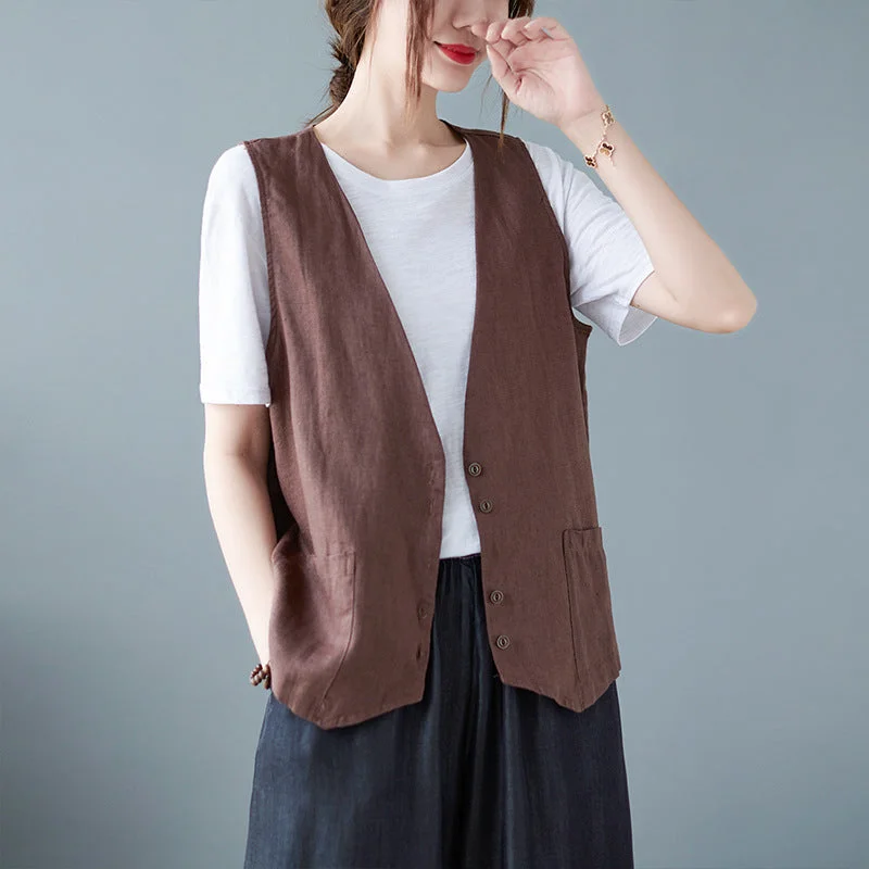 Trendy Outerwear Online Summer Sleeveless Casual Women Vests