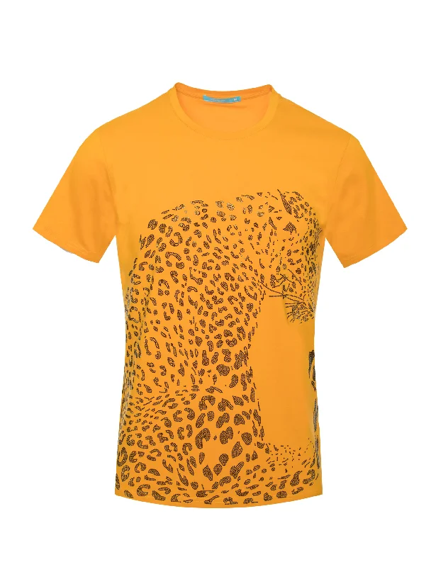 Winter Clothing For Women Crewneck Neck Tee Leopard crystal