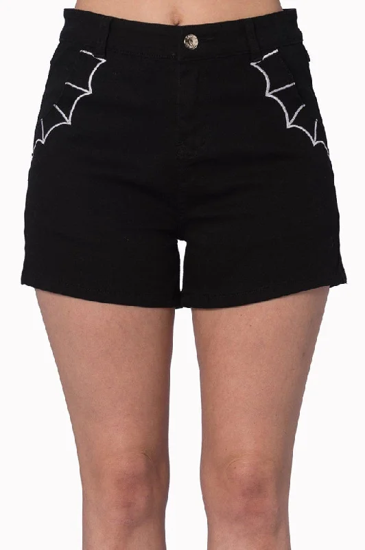 Fashionable Outerwear Bell Tower Bat Shorts