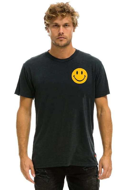 Trendy Dresses Online SMILEY 2 CREW TEE - CHARCOAL