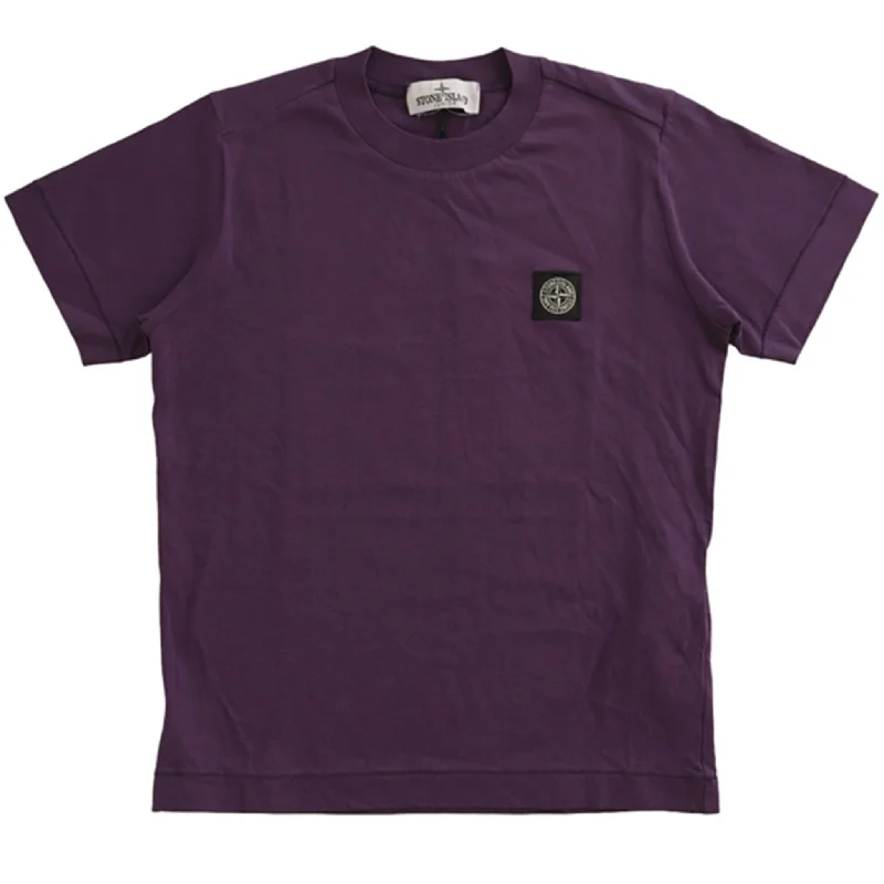 Comfortable Maternity Wear Stone Island T-Shirt Purple