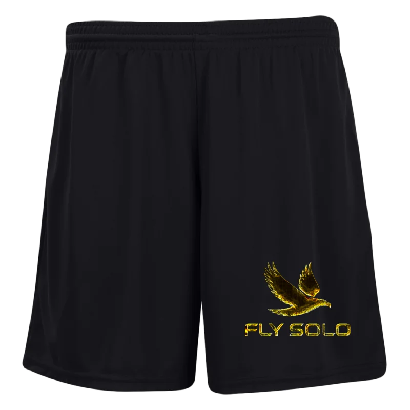 Women’s Summer Outerwear Outspoken Designs 03-01 "Fly Solo" Ladies Designer Moisture Wicking 7 inch Inseam Training Shorts (8 colors)