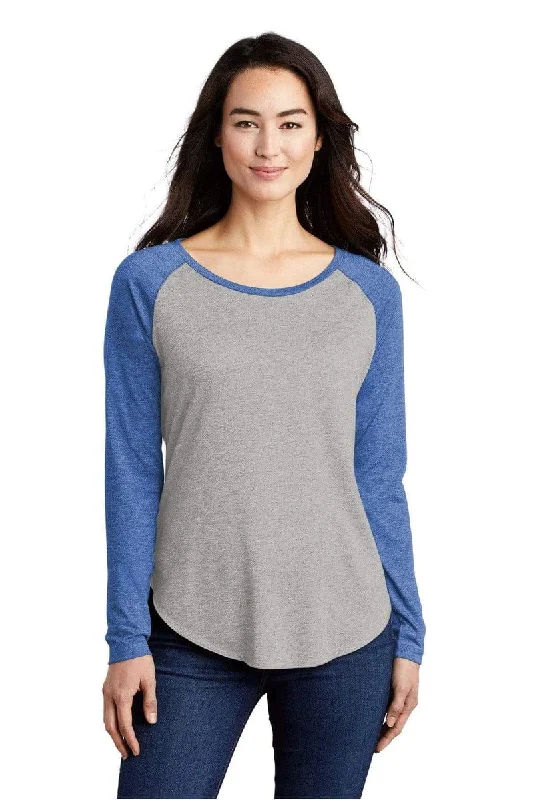 Women’s Outdoor Fashion Sport-Tek LST400LS: Ladies PosiCharge  Long Sleeve Tri-Blend Wicking Scoop Neck Raglan Tee