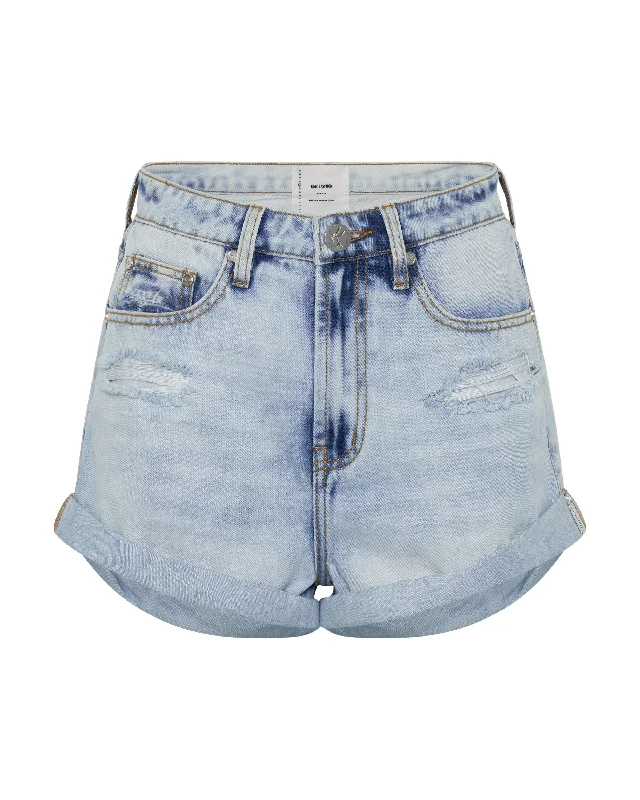 Trendy Outerwear Online Bandit High Waist Denim Shorts Blue Tornado