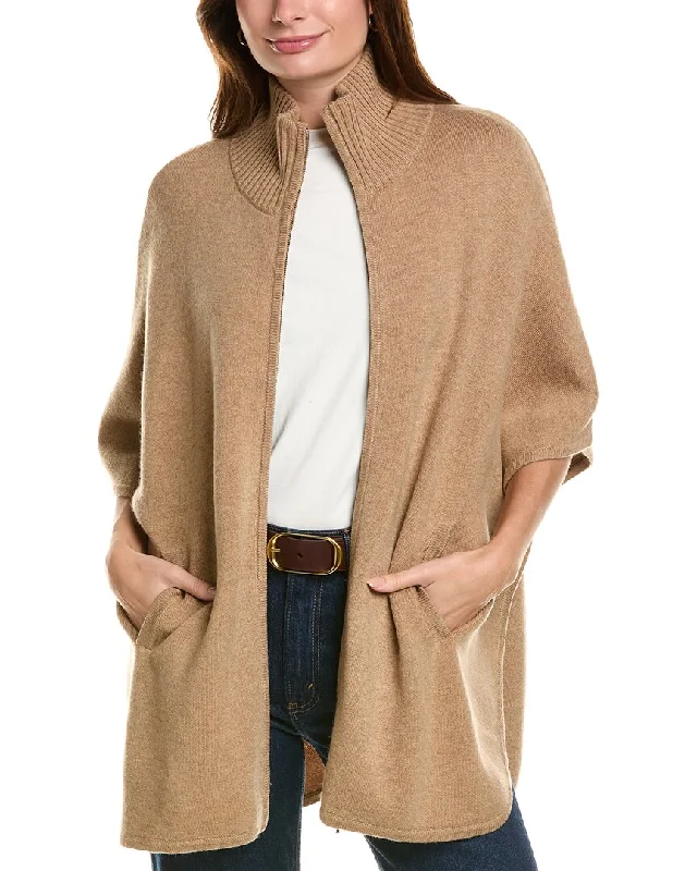 Forte Cashmere Zip Mock Wool & Cashmere-Blend Cardigan