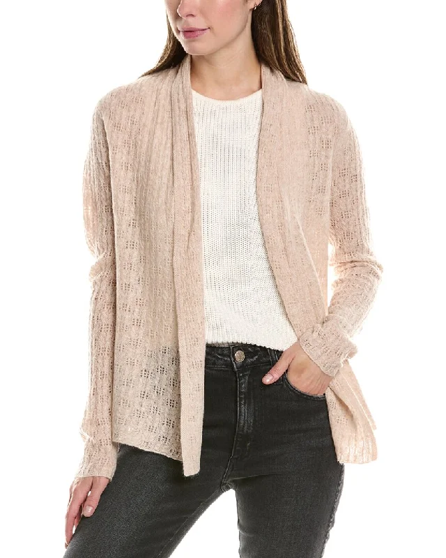 InCashmere Pointelle Cashmere Cardigan