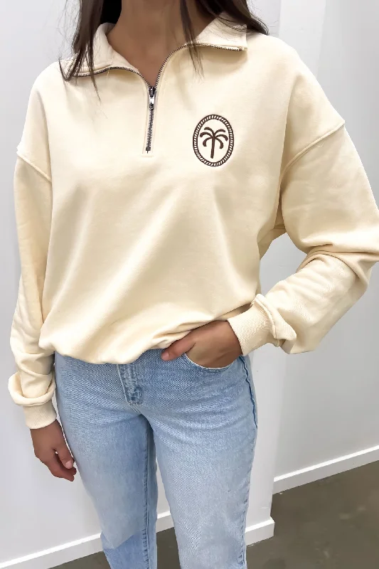 Maddy 1/4 Zip Jumper Cream