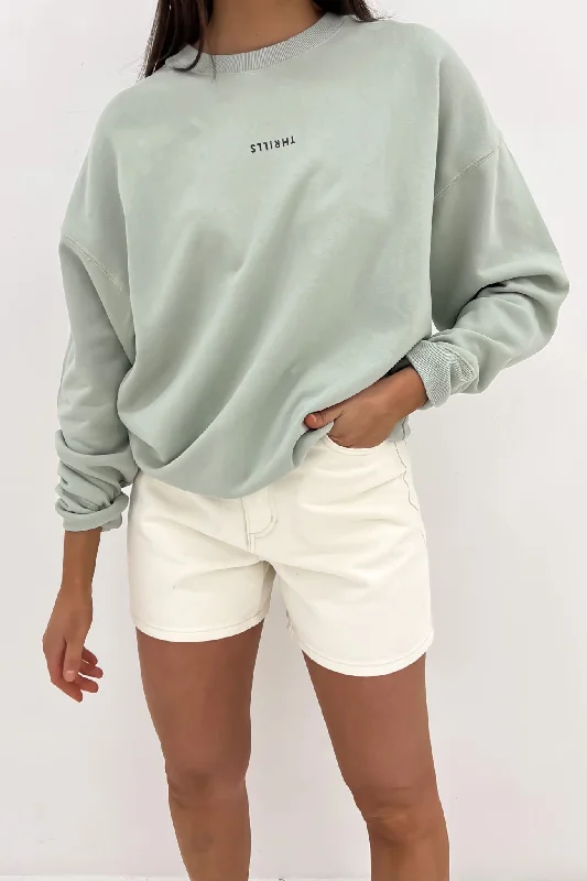 Minimal Thrills Slouch Crew Sage Grey