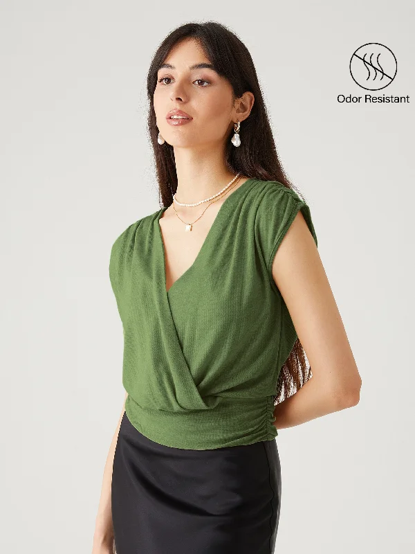 Tencel Wool Surplice Top