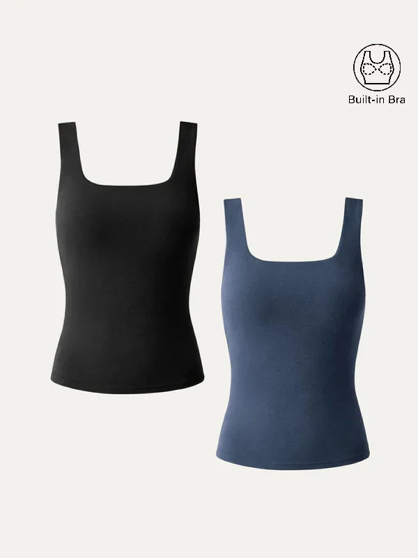 Tuckable Soft Brushed Brami Tank 2Pcs Set