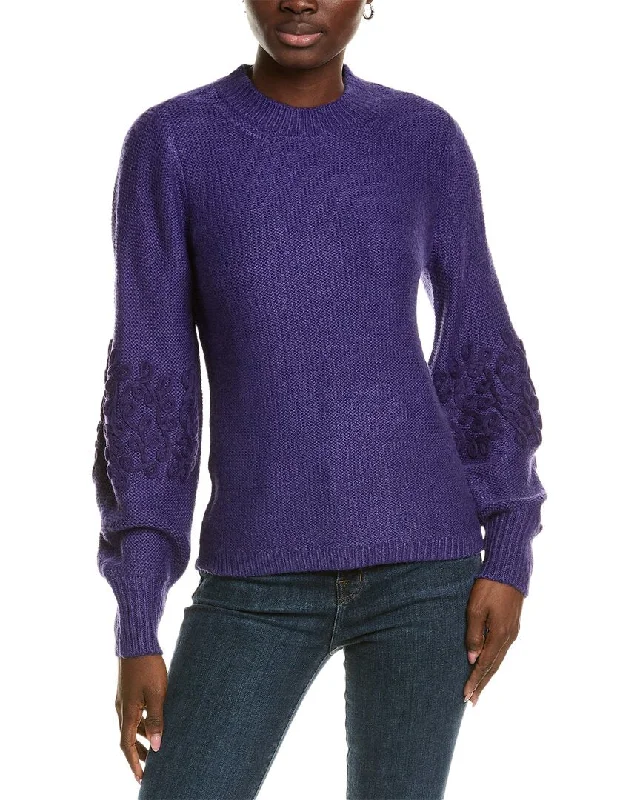 tyler böe Applique Sleeve Sweater