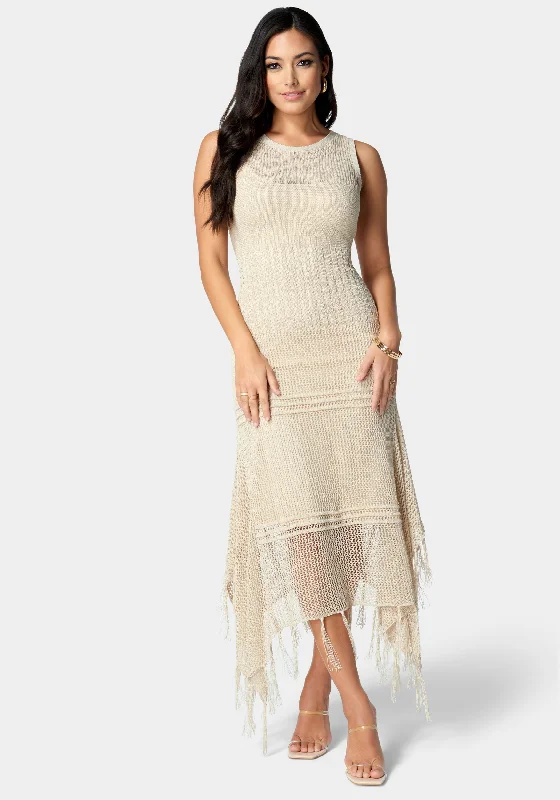 Elegant Party Dresses Crochet Tank Sweater Dress