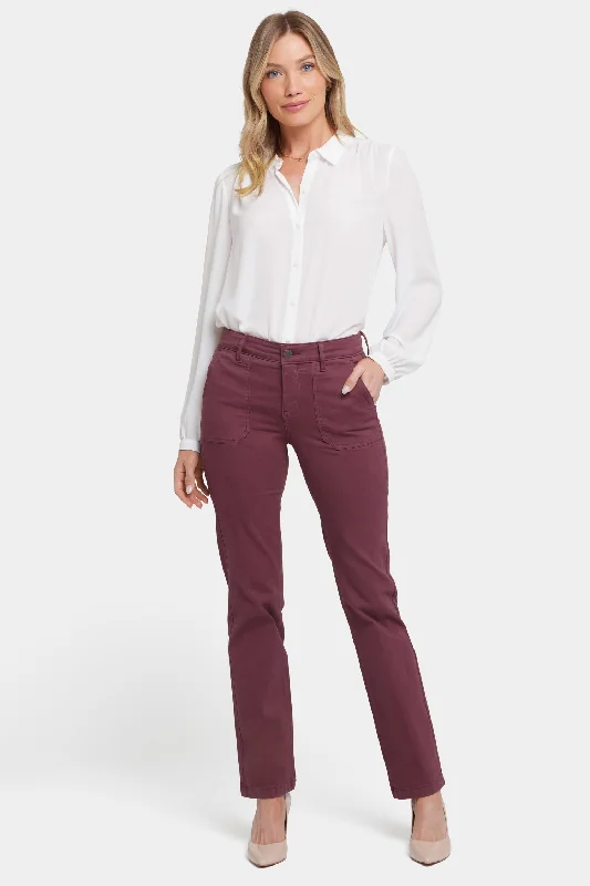 Marilyn Straight Jeans  - Dark Cherry