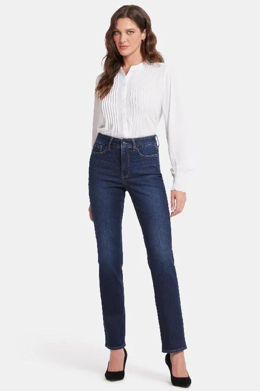 Marilyn Straight Jeans In Long Inseam - River Bridge