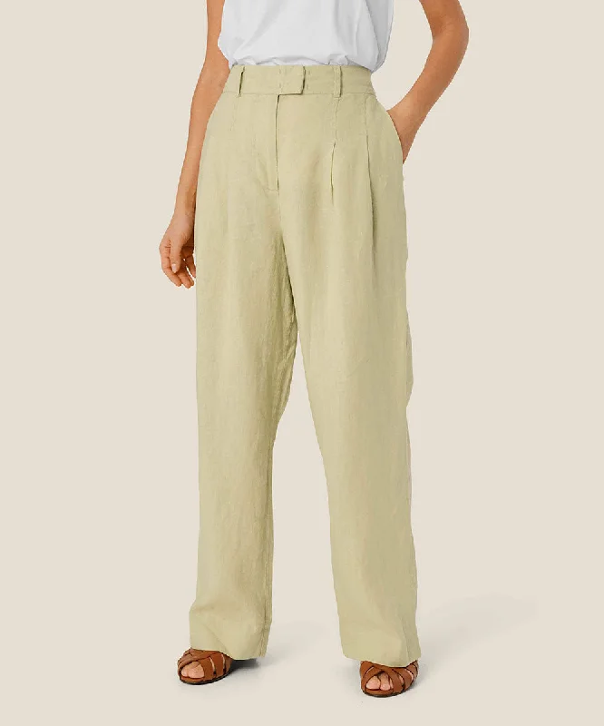 Perli Wide-Leg Linen Pants