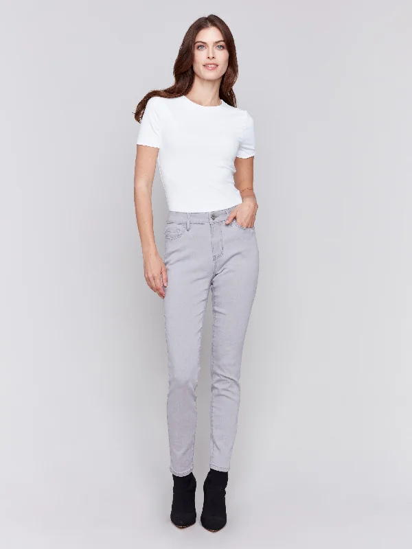 Soft Skinny Jeans - Soft Grey