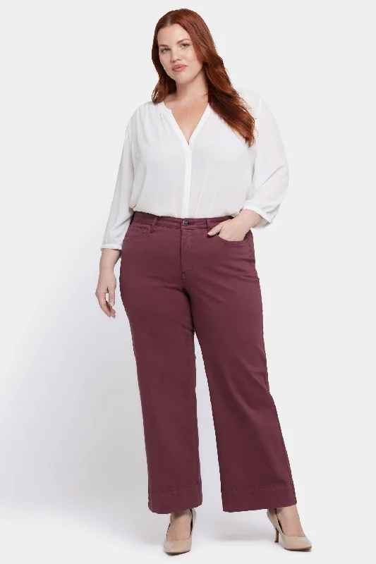 Teresa Wide Leg Ankle Jeans In Plus Size - Tavern