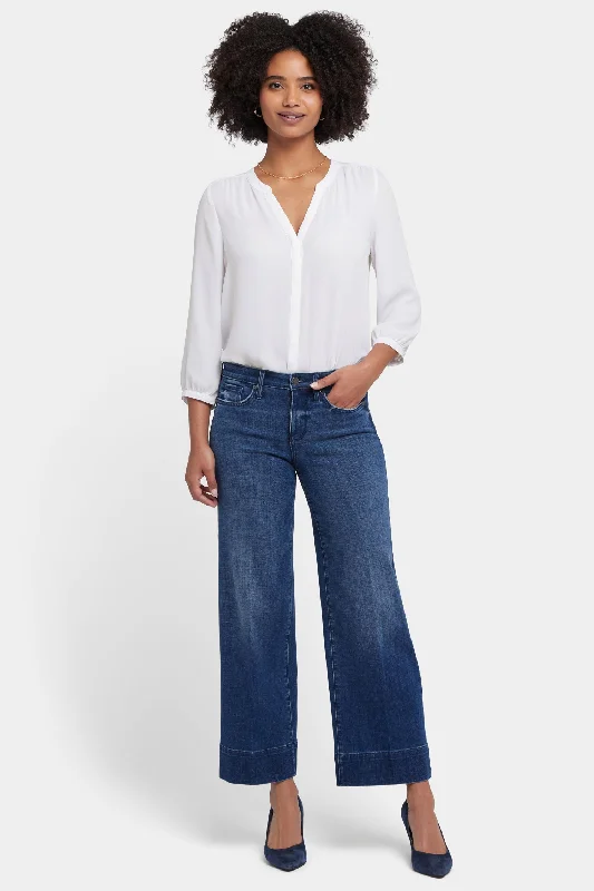 Teresa Wide Leg Ankle Jeans - Moonlight